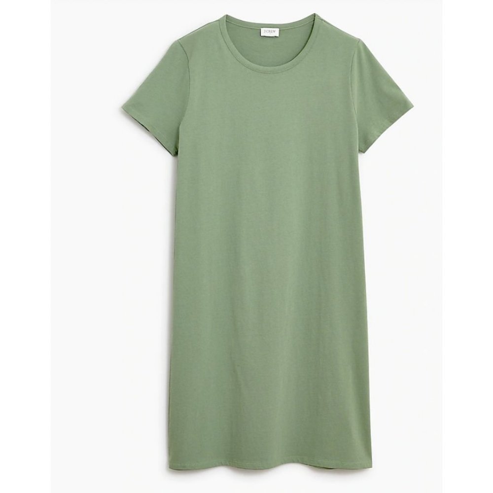 J. Crew Factory Women's Faded Moss T-Shirt Dress Size S AO421
